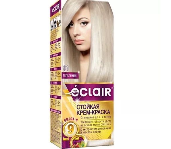 Cream-hair dye "OMEGA-9" tone: 9.1, ash (10325829)